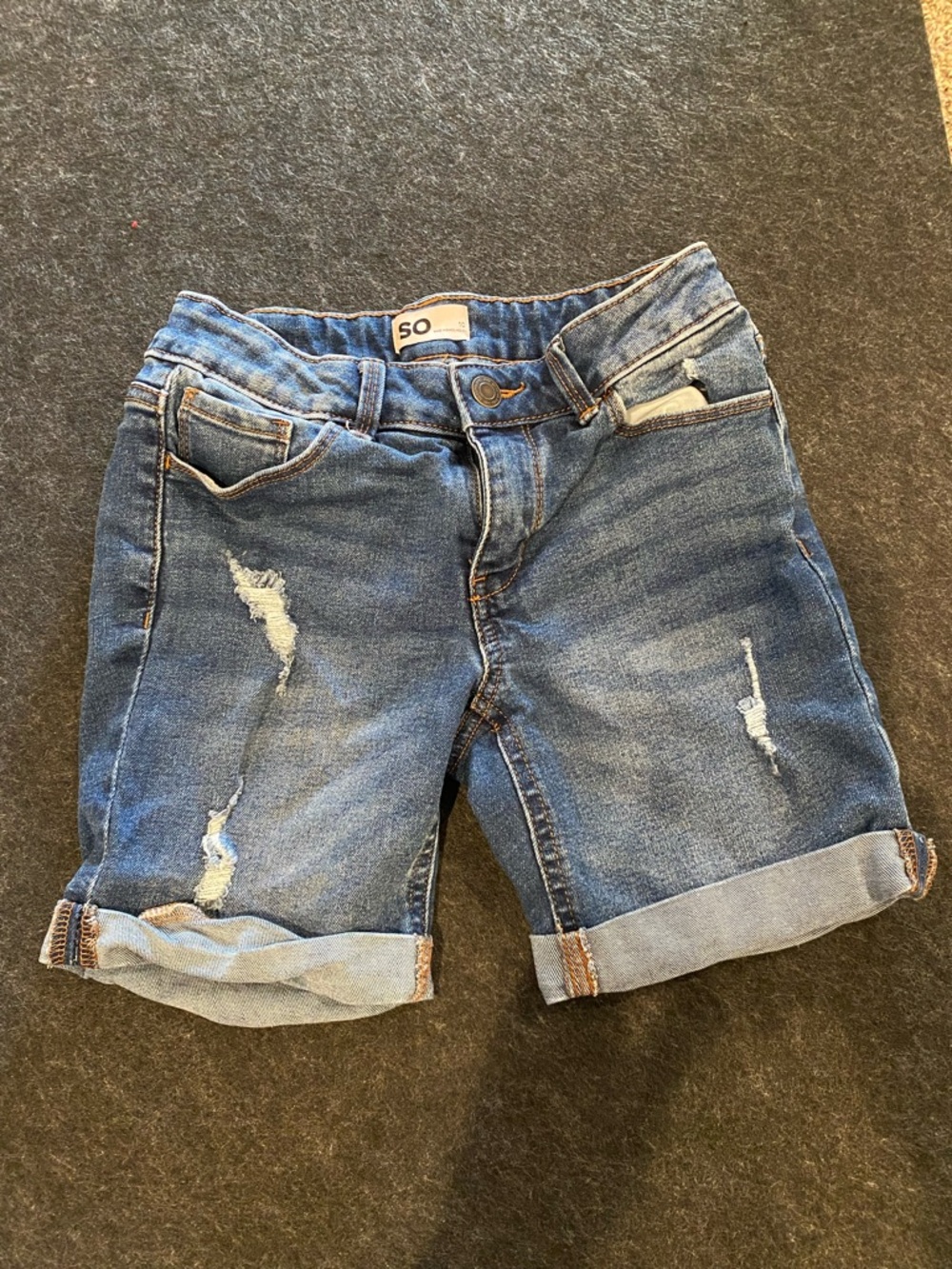 SO Boys/ Girls Distressed Denim Shorts - Blue